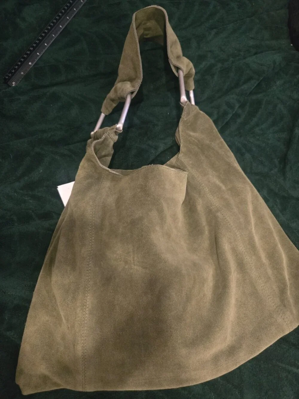 Free people olive green suede sholder bag NWT paper inside its brand new